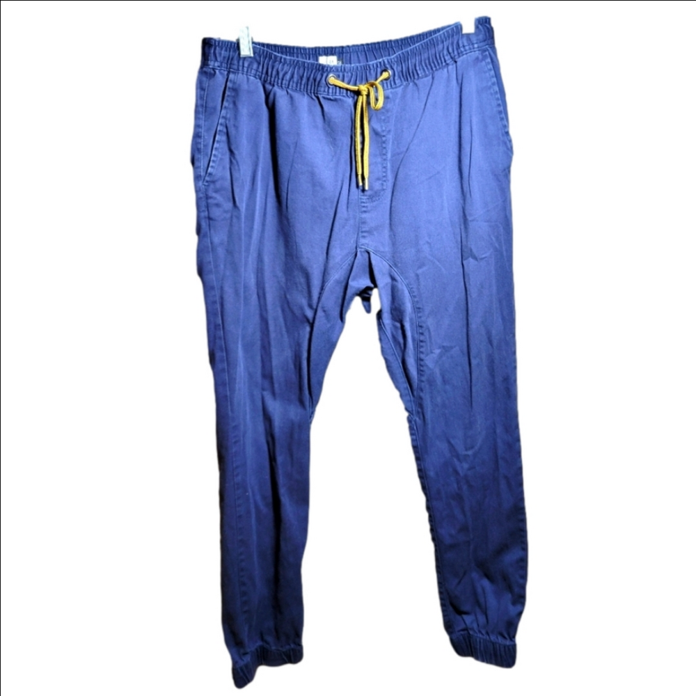 Lira 32 mens joggers weekend twill drawing waist blue tapered leg relaxed fit